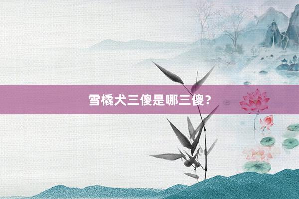 雪橇犬三傻是哪三傻？